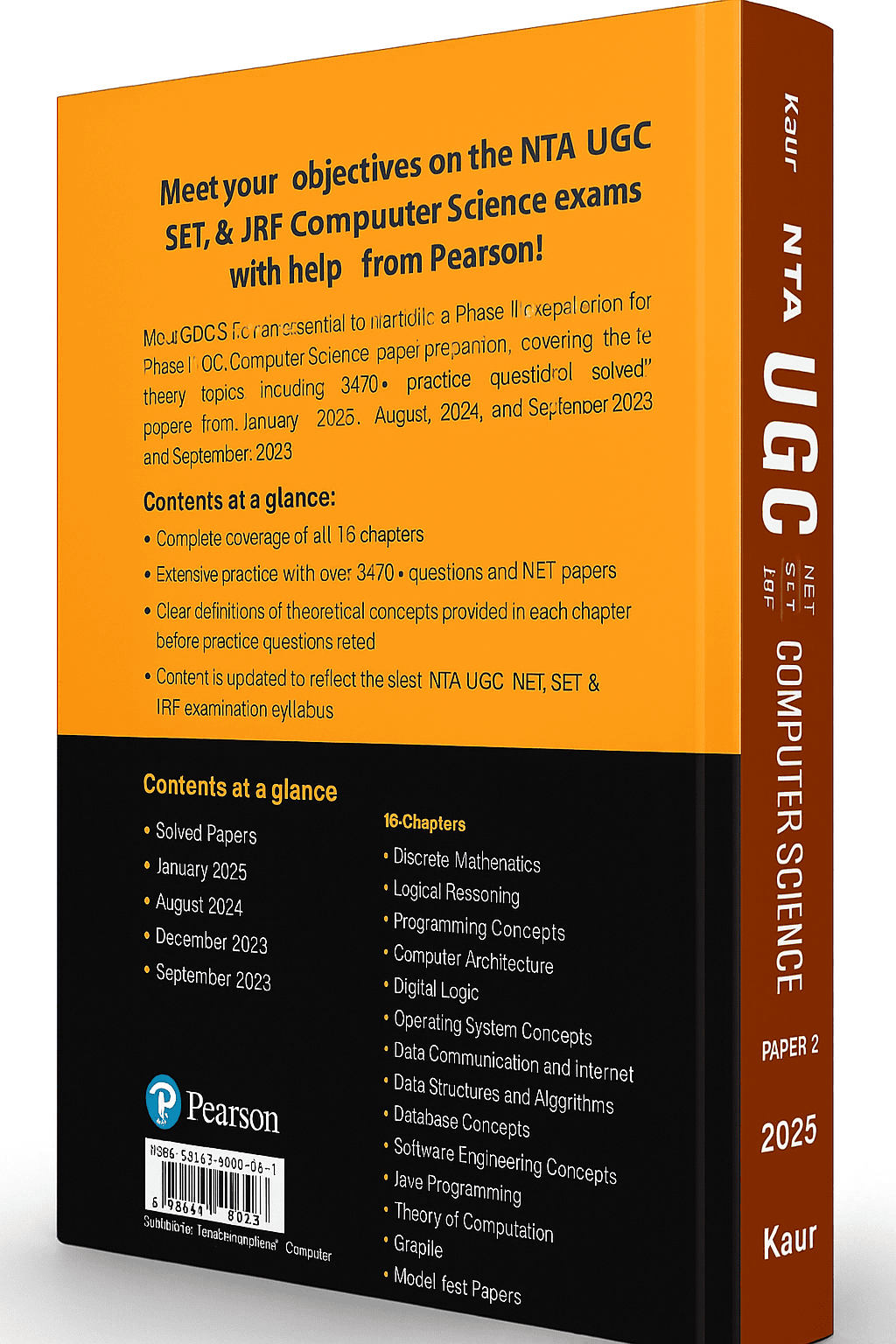 UGC NET & JRF Computer Science 2025 – Paper 2 Guide by Pearson | Includes Jan 2025 & Aug 2024 Solved Papers | 3470+ Practice Questions Thumbnail 4